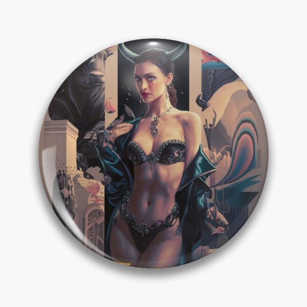 Item preview, Taurus Zodiac. celestial woman, whimsical girl, celestial goddess, celestial girl, sexy girl designed and sold by ZodiacWonders.