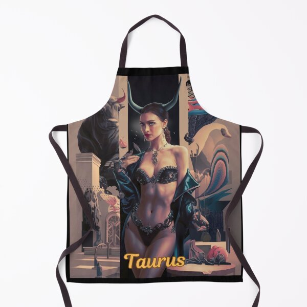 Item preview, Taurus Zodiac. celestial woman, whimsical girl, celestial goddess, celestial girl, sexy girl designed and sold by ZodiacWonders.