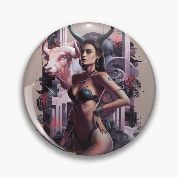 Item preview, Taurus Zodiac. celestial woman, whimsical girl, celestial goddess, celestial girl, sexy girl designed and sold by ZodiacWonders.