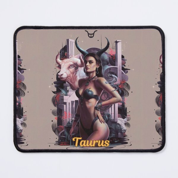 Item preview, Taurus Zodiac. celestial woman, whimsical girl, celestial goddess, celestial girl, sexy girl designed and sold by ZodiacWonders.