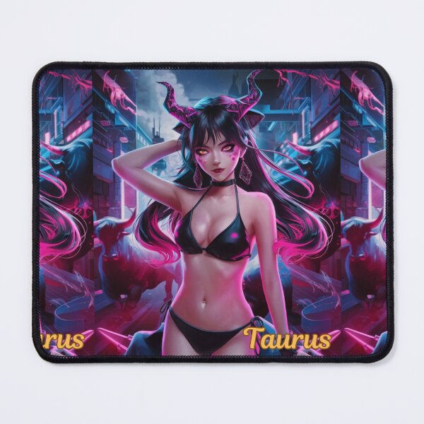 Item preview, Taurus Zodiac. cyberpunk style, celestial woman, whimsical girl, celestial goddess, celestial girl, sexy girl designed and sold by ZodiacWonders.