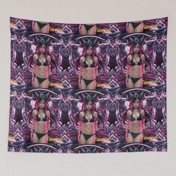 Item preview, Taurus Zodiac. cyberpunk style, celestial woman, whimsical girl, celestial goddess, celestial girl, sexy girl designed and sold by ZodiacWonders.