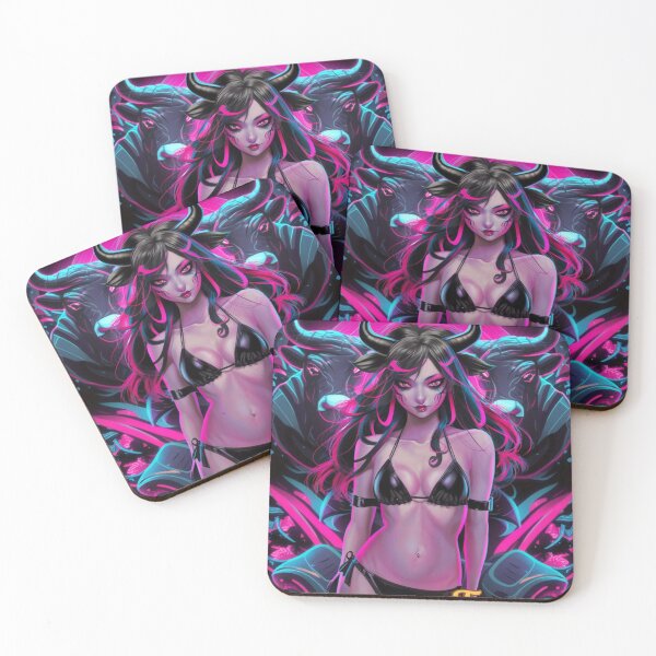 Item preview, Taurus Zodiac. cyberpunk style, celestial woman, whimsical girl, celestial goddess, celestial girl, sexy girl designed and sold by ZodiacWonders.