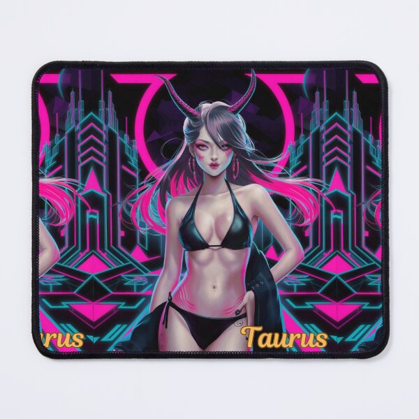 Item preview, Taurus Zodiac. cyberpunk style, celestial woman, whimsical girl, celestial goddess, celestial girl, sexy girl designed and sold by ZodiacWonders.