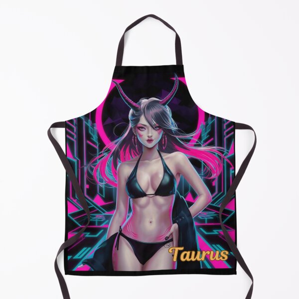 Item preview, Taurus Zodiac. cyberpunk style, celestial woman, whimsical girl, celestial goddess, celestial girl, sexy girl designed and sold by ZodiacWonders.