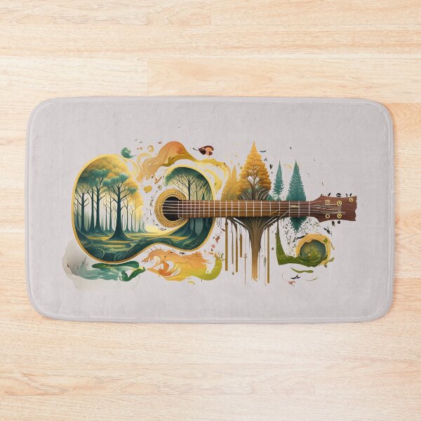 Item preview, Guitar wrapped in a beautiful colourful forest  designed and sold by Working Canvas .