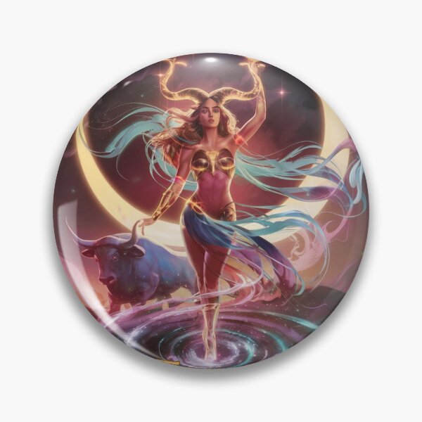 Item preview, Taurus Zodiac. celestial woman, whimsical girl, celestial goddess, celestial girl, sexy girl designed and sold by ZodiacWonders.