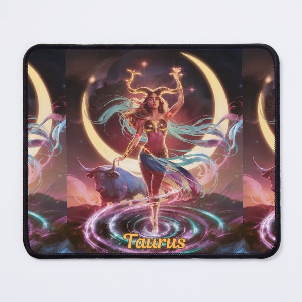 Item preview, Taurus Zodiac. celestial woman, whimsical girl, celestial goddess, celestial girl, sexy girl designed and sold by ZodiacWonders.