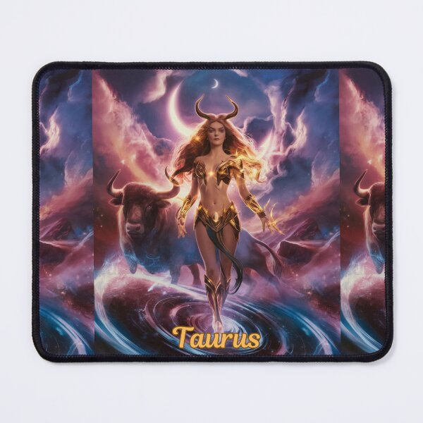 Item preview, Taurus Zodiac. celestial woman, whimsical girl, celestial goddess, celestial girl, sexy girl designed and sold by ZodiacWonders.
