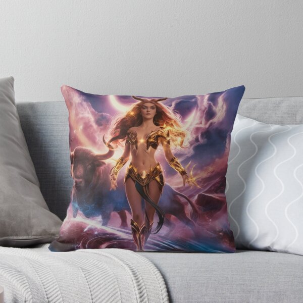 Item preview, Taurus Zodiac. celestial woman, whimsical girl, celestial goddess, celestial girl, sexy girl designed and sold by ZodiacWonders.