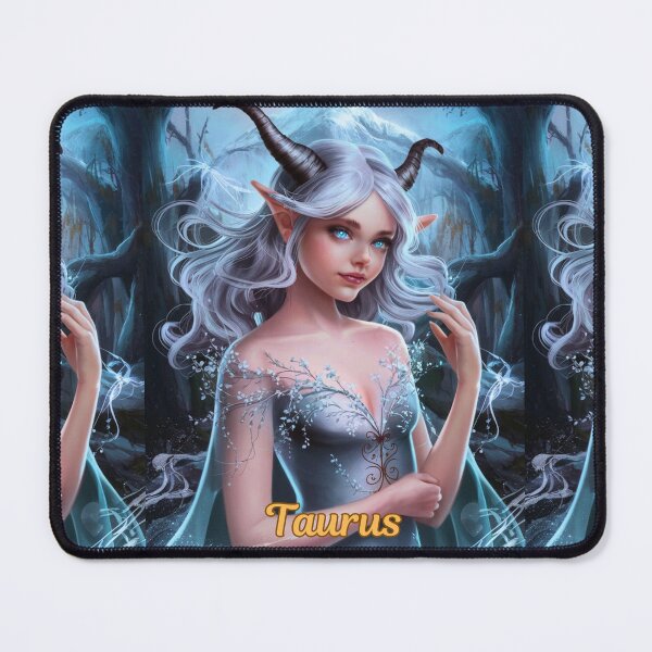 Item preview, Taurus Zodiac. celestial woman, whimsical girl, celestial goddess, celestial girl, sexy girl designed and sold by ZodiacWonders.