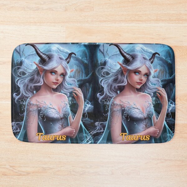 Item preview, Taurus Zodiac. celestial woman, whimsical girl, celestial goddess, celestial girl, sexy girl designed and sold by ZodiacWonders.