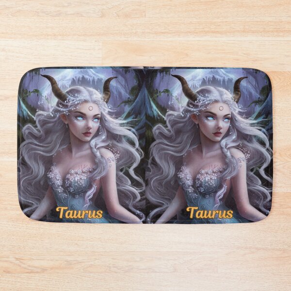 Item preview, Taurus Zodiac. celestial woman, whimsical girl, celestial goddess, celestial girl, sexy girl designed and sold by ZodiacWonders.