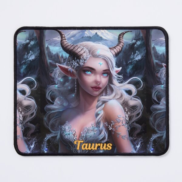 Item preview, Taurus Zodiac. celestial woman, whimsical girl, celestial goddess, celestial girl, sexy girl designed and sold by ZodiacWonders.