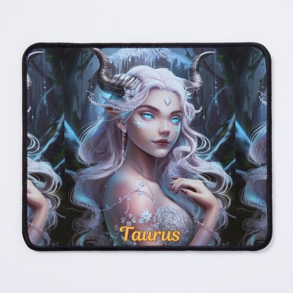 Item preview, Taurus Zodiac. celestial woman, whimsical girl, celestial goddess, celestial girl, sexy girl designed and sold by ZodiacWonders.