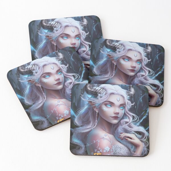 Item preview, Taurus Zodiac. celestial woman, whimsical girl, celestial goddess, celestial girl, sexy girl designed and sold by ZodiacWonders.
