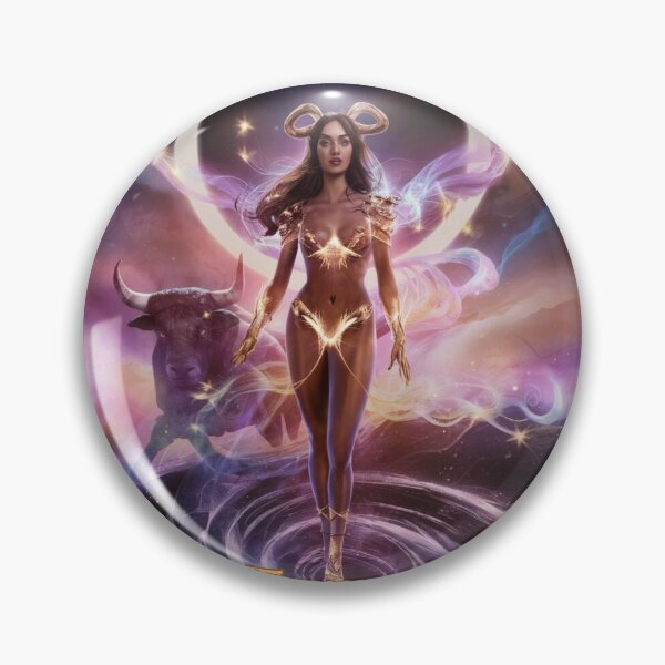 Item preview, Taurus Zodiac. celestial woman, whimsical girl, celestial goddess, celestial girl, sexy girl designed and sold by ZodiacWonders.