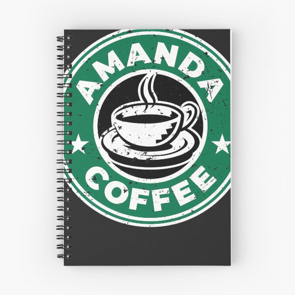 Item preview, Amanda Coffee Logo Name Tag designed and sold by MaiCarroll.