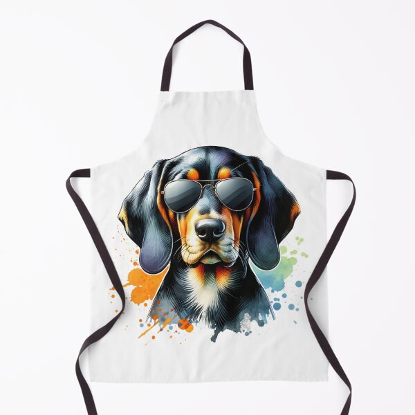 Item preview, Watercolor Black And Tan Coonhound Wearing Sunglasses designed and sold by TheAnimalZ00.