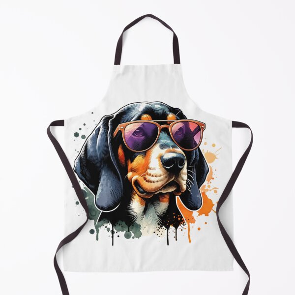 Item preview, Watercolor Black And Tan Coonhound Wearing Sunglasses designed and sold by TheAnimalZ00.