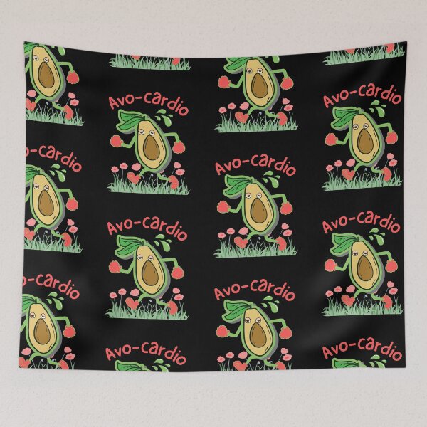 Item preview, Avo-cardio Running Avocado Pun designed and sold by Life Is Beautiful.