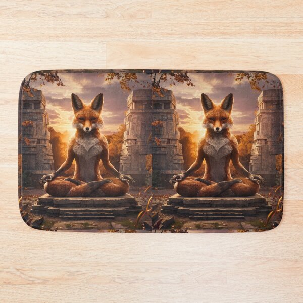 Artikelvorschau, Fuchsporträt. Lotussitz, Fuchsmeditation entworfen und verkauft von FoxVibes.