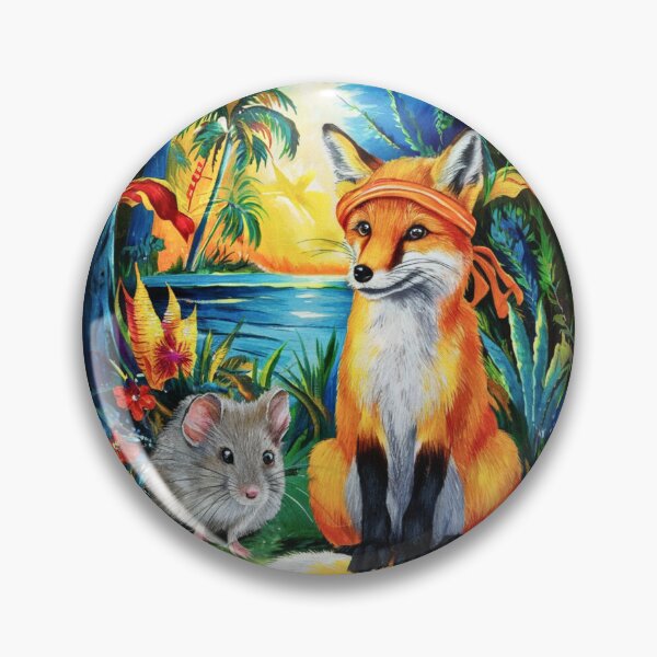 Item preview, Fox Portrait. watercolor fox, happy fox designed and sold by FoxVibes.