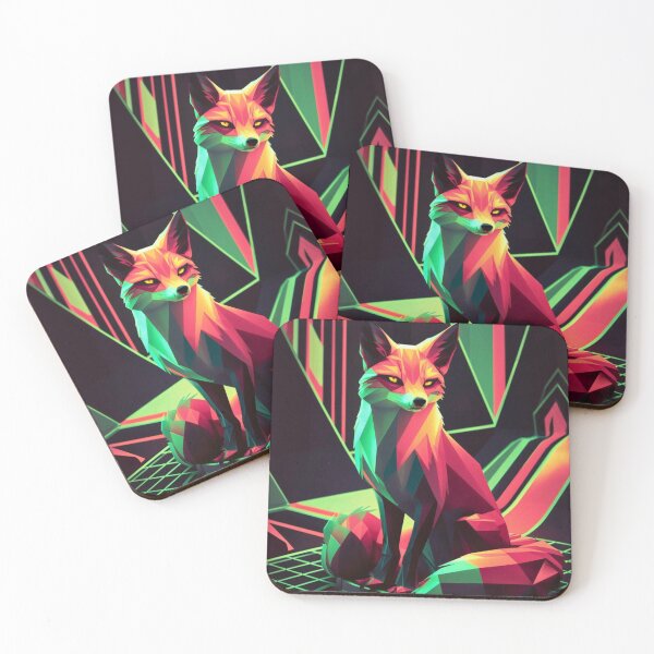 Item preview, Fox Portrait. retrowave fox designed and sold by FoxVibes.