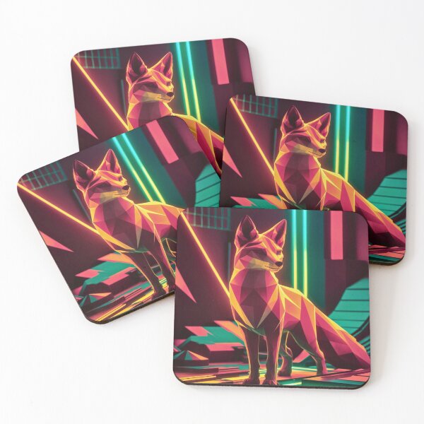 Item preview, Fox Portrait. retrowave fox designed and sold by FoxVibes.