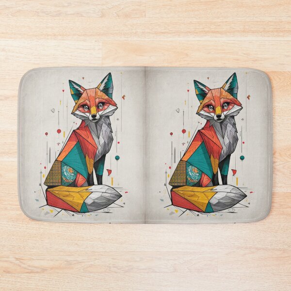 Artikelvorschau, Fuchs-Porträt. Kubistischer Fuchs, Kubismus-Fuchs, Papierfuchs, glücklicher Fuchs entworfen und verkauft von FoxVibes.