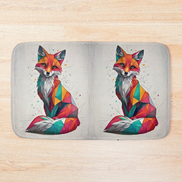 Item preview, Fox Portrait. cubistic fox, cubism fox, paper fox, happy fox designed and sold by FoxVibes.