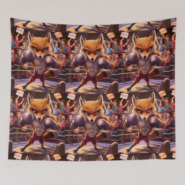 Item preview, Fox Portrait. fox boxing designed and sold by FoxVibes.