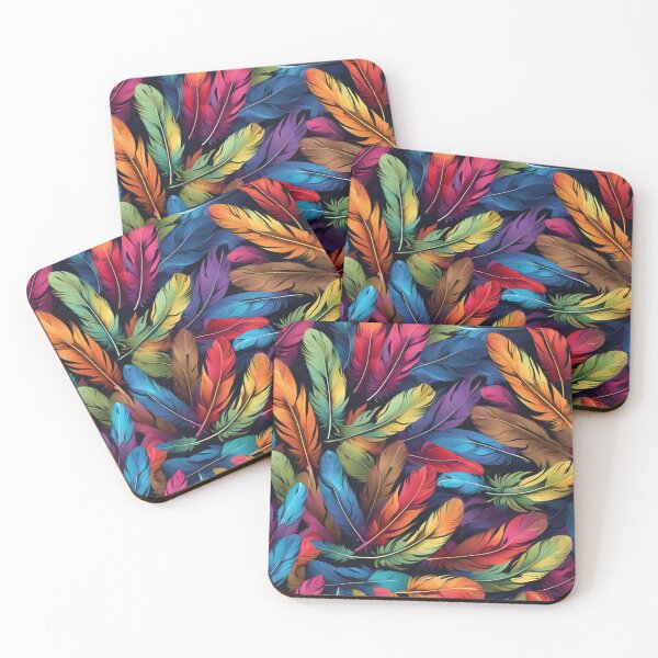 Item preview, Abstract Colorful Feather Pattern designed and sold by calibrit.