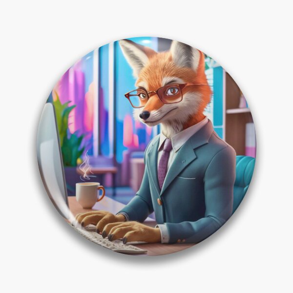 Item preview, Fox Portrait. fox in suit designed and sold by FoxVibes.