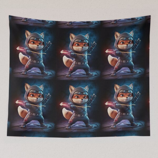 Item preview, Fox Portrait. futuristic ninja designed and sold by FoxVibes.