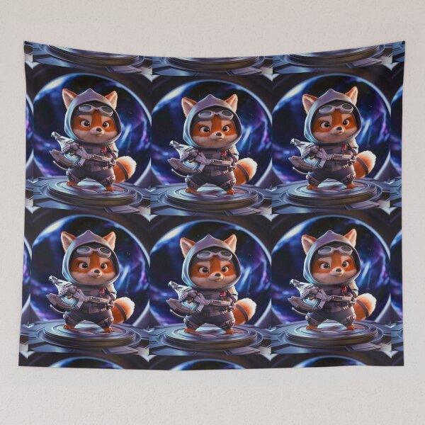 Item preview, Fox Portrait. futuristic ninja designed and sold by FoxVibes.