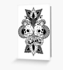 Eternity Mandala Skulls Greeting Card