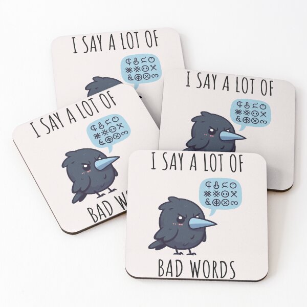 Item preview, Bad Words Crow designed and sold by LemuellTrends.