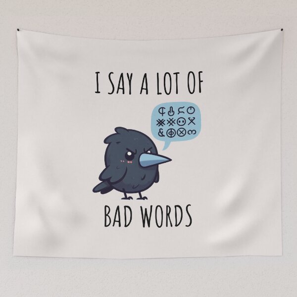 Item preview, Bad Words Crow designed and sold by LemuellTrends.