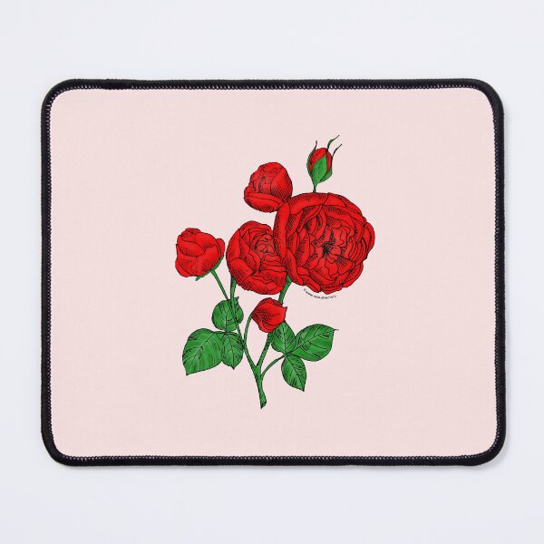 Item preview, Bright Red Pompon Rose Bloom Full 26-40 Petals In 3+ Rows designed and sold by Rachael Taylor.