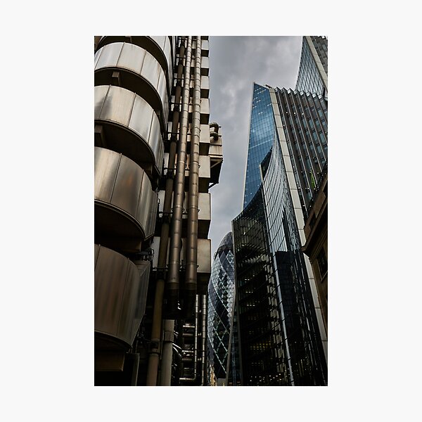 StickersWall London City Canary Wharf The Gherkin London Buildings Scenery View Wall Mural Photo Wallpaper Picture Self Adhesive (228cm(W) X 161cm(H)) 1041 - View #6