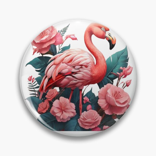 Item preview, Pink Flamingo With Flowers  designed and sold by Angelle55.