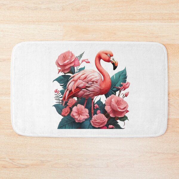Item preview, Pink Flamingo With Flowers  designed and sold by Angelle55.