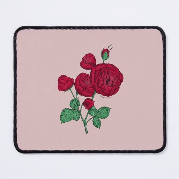 Item preview, Dark Red Pompon Rose Bloom Full 26-40 Petals In 3+ Rows designed and sold by Rachael Taylor.