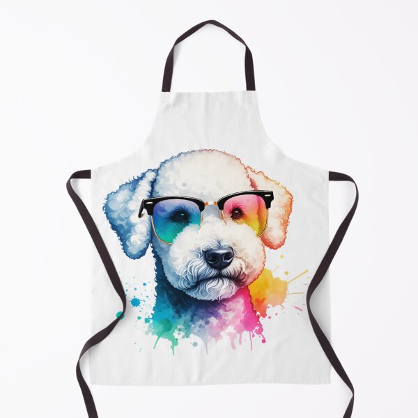 Item preview, Watercolor Bedlington Terrier Wearing Glasses designed and sold by TheAnimalZ00.