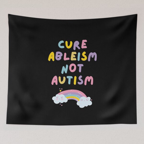 Item preview, Cure Ableism Not Autism (Black) designed and sold by mydoodlesateme.