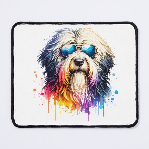 Item preview, Watercolor Bergmasco Sheepdog Wearing Sunglasses designed and sold by TheAnimalZ00.