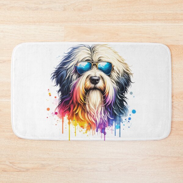 Item preview, Watercolor Bergmasco Sheepdog Wearing Sunglasses designed and sold by TheAnimalZ00.