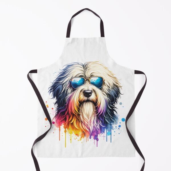Item preview, Watercolor Bergmasco Sheepdog Wearing Sunglasses designed and sold by TheAnimalZ00.