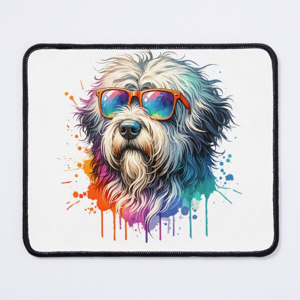 Item preview, Watercolor Bergmasco Sheepdog Wearing Sunglasses designed and sold by TheAnimalZ00.